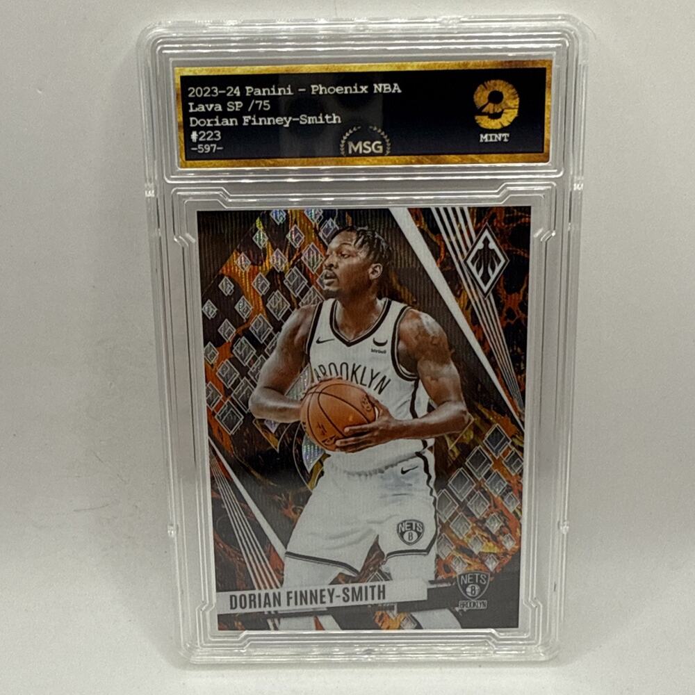 2023-24 Panini Phoenix - Lava SP /75 - #138 Dorian Finney-Smith Nets Graded 9